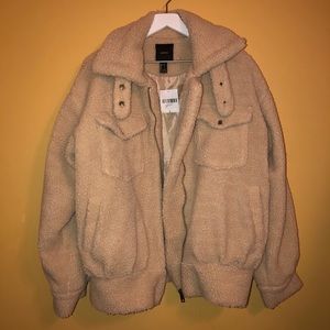 ST Forever 21 NWT Sherpa-Teddy Bear Coat B17